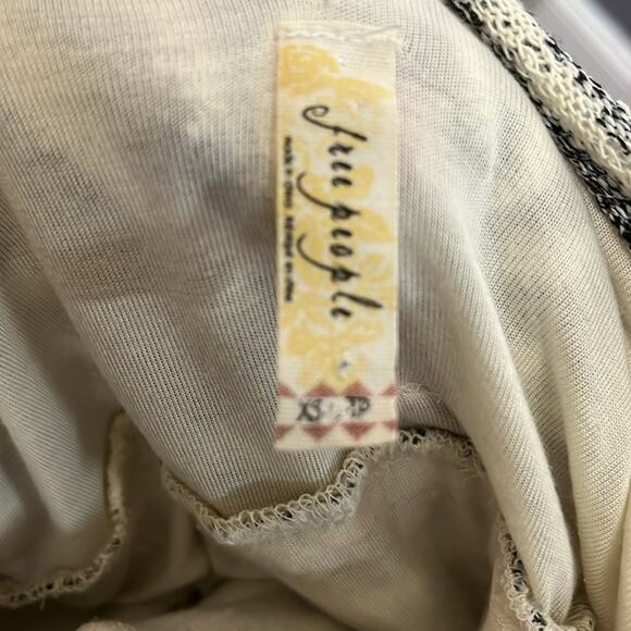 Free People Gray and White Striped Wrap Fit & Flare Dress Size XS - Picture 7 of 9